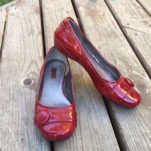 Ecco patent leather ballerina flat